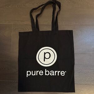 Pure Barre Black and White Logo Tote